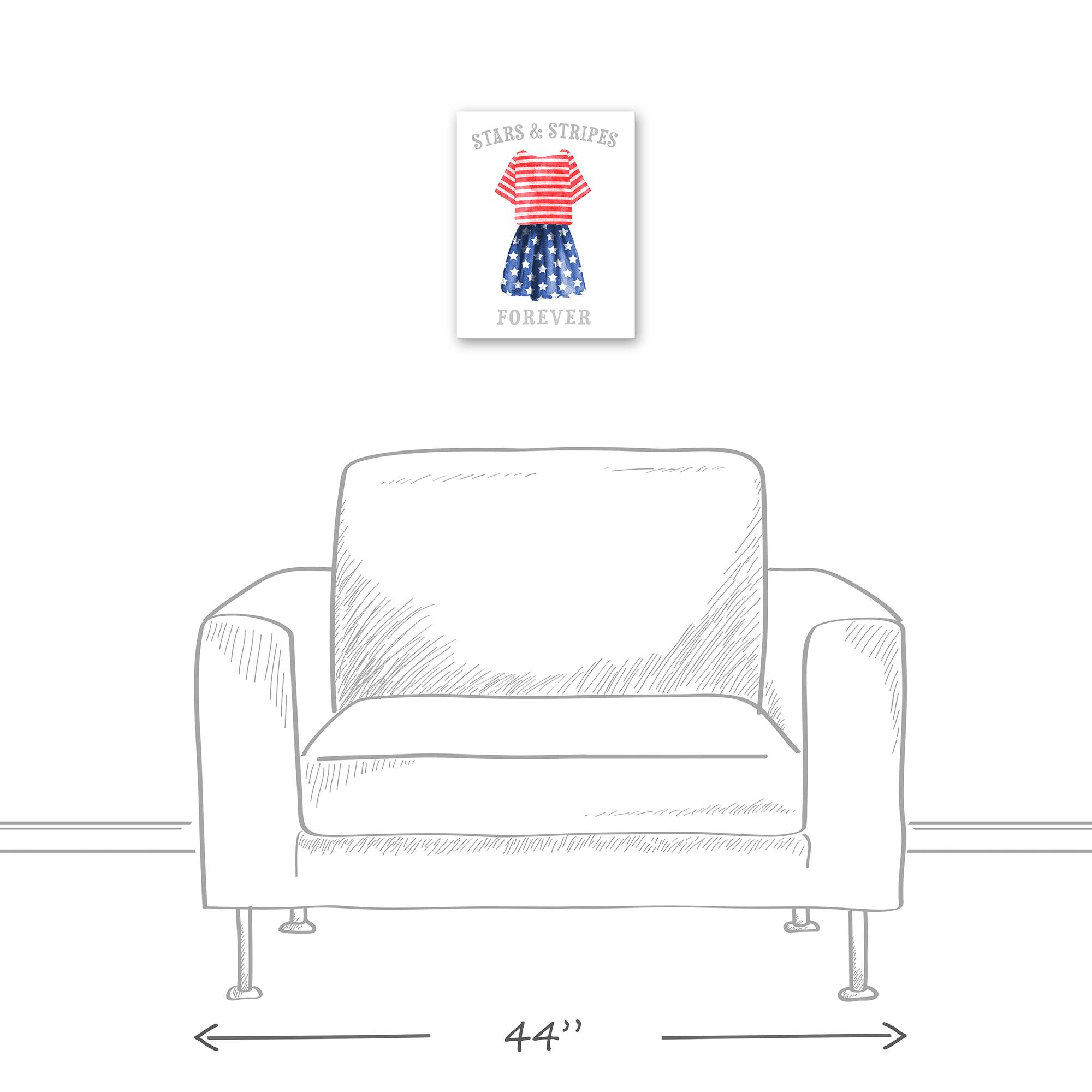 Stars & Stripes Outfit Canvas Wall Art